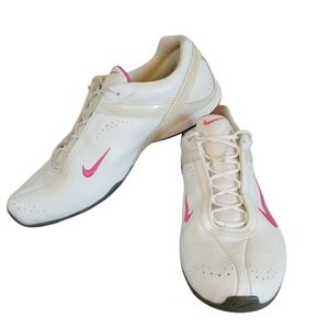Nike Air Cardio III Running Sneakers Pink And White Trainers Women's Size 11